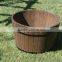 17'' wooden barrel/ bucket with black steel hoop