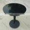 Acrylic solid surface cafe table, 2 person black coffee table and chair