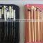 pro eye brush set 10pcs makeup eye shadow pencil blending concealer brushes with PU leather bag