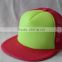 Various color 100% polyester sample free flat cap/ snapback trucker cap