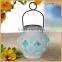 ceramic hanging lantern Led solar lights for garden ornaments