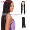 wholesale natural black color synthetic hair crochet braided lace wig for black women                        
                                                Quality Choice
