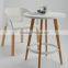 Plastic Top and Beech Wood Base Two Seat Round Dining Table in Restaurant Table