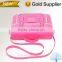 Real leather school bags girls in shinny color can use as tote bag