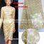Fashion net lace fabrics party dress fabric 3d flower lace embroidered fabric gold lace fabric
