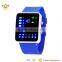 Mini various function touch screen water resistant stainless steel back blue light led digital luxury watch 7015B