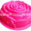 A02-12 Rose flower shaped silicone bakeware / flower shaped cake mold