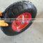 Square pattern wheelbarrow wheel 4.00-8 with metal rim