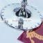 clear lead free normal glass champagne drinking glass set with metal stand