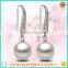 2016 Latest TOP quality shell pearl S925 silver jewelry earrings