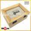 Square wooden box with magnetic fastener