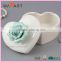 Engagement Heart Shaped Ceramic Antique Jewelry Box With Rose Flower