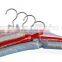 The HEAD stain colored padded hanger with lace,stain coat hanger ,made in china