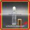 Cheap mini perfume glass bottle with stainless steel ball with clear roll on perfume glass bottle