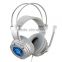 BENWIS H200 Wired Shock Gaming Headphone LED Flashing USB Overhead Stereo Headset with Microphone