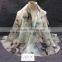 2017 Wholesale Spring Summer Big Flowers Lady Scarf And Women Pashmina