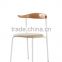 very stable iron dining chair , new design dining chair ,wood and fabric dining chair DC9008-1