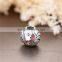 D198 american silver round antique usa eagle beads with crystal charm for sale