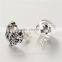 Latest Model Fashion Earrings Garnet Zircon Heart Earring Silver Weave Earring