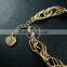19cm 14K light gold plated brass faceted rhombic link fashion DIY bracelet supplies 1900067