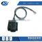OBD2 extension cable J1962 M/ F Pass-thru to Open End,1ft