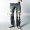Japanese selvedge denim man jeans pant damaged jeans(LOTN017)