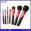 Professional red crocodile leather make up brush set