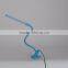 Cheap Foldable plastic LED table lamp with USB charger for computer use