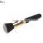 Gold ferrule wooden handle flat contour foundation brush