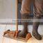Oak Wellie Boot Brush &Remover, Wooden Shoe Cleaner With Boot Jack
