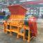 Waste used plastic recycling machine, rubber tire crushing plant shredder machine
