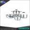 Good quality wholesale mirror polish 3pcs cookware stainless with silicone handle