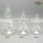 Made In China Clear Bulb Shaped Glass Vase With Metal Stand