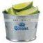 Galvanized Metal Bucket with Handle