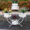 Manufacturer Garden White Display Shelf Round Shape Metal Flower Pot Stand