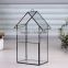 Geometric Flower Pot House Shape Succulent Plants Glass Greenhouse Tabletop Planter Vase Clear Glass Plant Terrarium