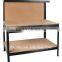 Hot sale and promotion Heavy duty worktable with back and cabinet rivet-fix system workbench