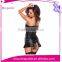 Hot Sexy Black Leather Waist Training Waist Trainer Dress