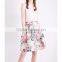 Customized Lady's Apparel Side-pockets Structured Waist Blossom Pattern Jacquard Skirt(DQM007S)