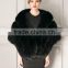2016 new product high-grade luxury fashion faux fur shawl coat woman cape