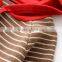 High quality eco-friendly cotton material smart girls knit hoodies with striped pattern