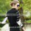 Latest design black and white stripe turtleneck sweater for women