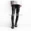 2017 new fashion custom high quanlity elegant black stretch skinny urban star men's jeans pants zipper biker jeans