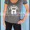 Sexy Womens Deep V Neck Burnout Tees Motivational Workout Apparel Gym Tee Shirt Grey Printed Fitness T Shirt