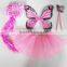 Halloween 4pcs Bithday fairy girls fancy princess dress up costume set