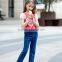 jeans slim fit for girl wahsed denim pant for young girl elastane waist jeans trousers fashion girl jeans