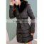 2015 New Design Long Fur Collar With Belt Down Coat