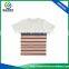 100%oragnic Cotton Custom 3 Buttons Stripe Kids Sport t Shirts in White