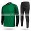 OEM rib long sleeve custom foam printing yellow dry fit lycra prolite fabric soccer jersey set