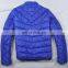2015 men blue nylon outdoor jacket with special wash